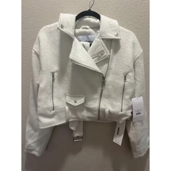 Juicy Couture Mohair Boxy Cropped Moto Jacket NWT - Picture 4 of 8